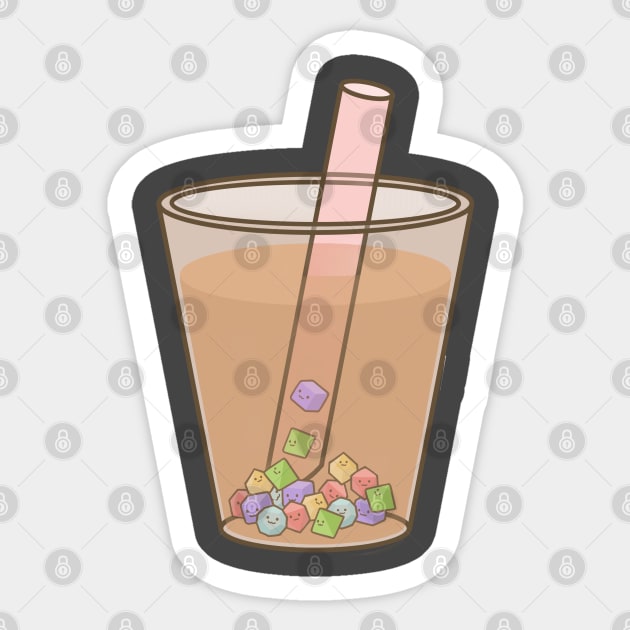 Dice Boba Tea Sticker by MimicGaming